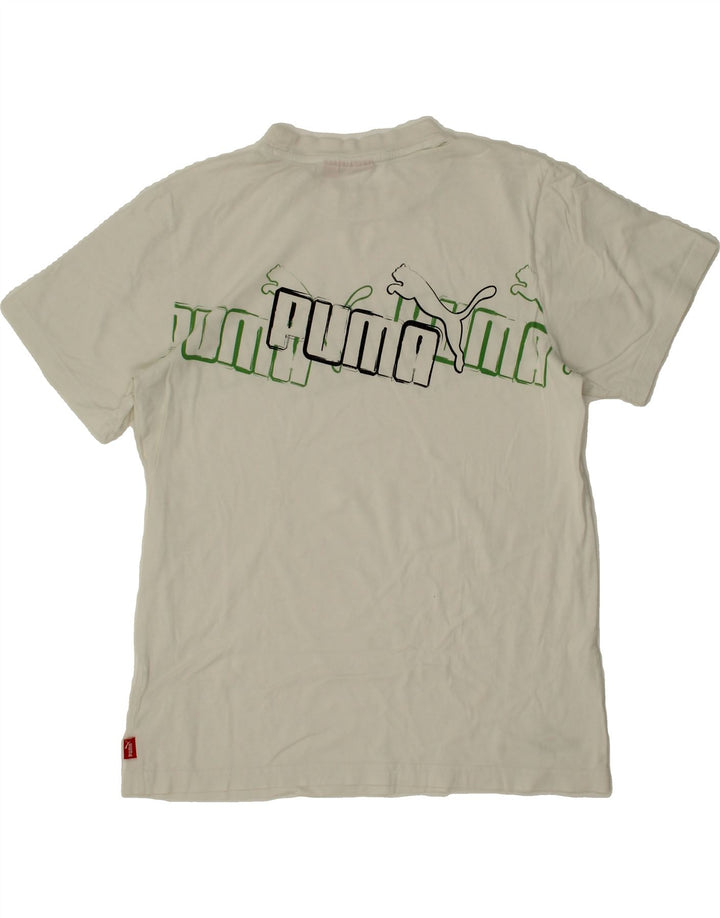 PUMA Boys Graphic T-Shirt Top 13-14 Years White Vintage Puma and Second-Hand Puma from Messina Hembry 