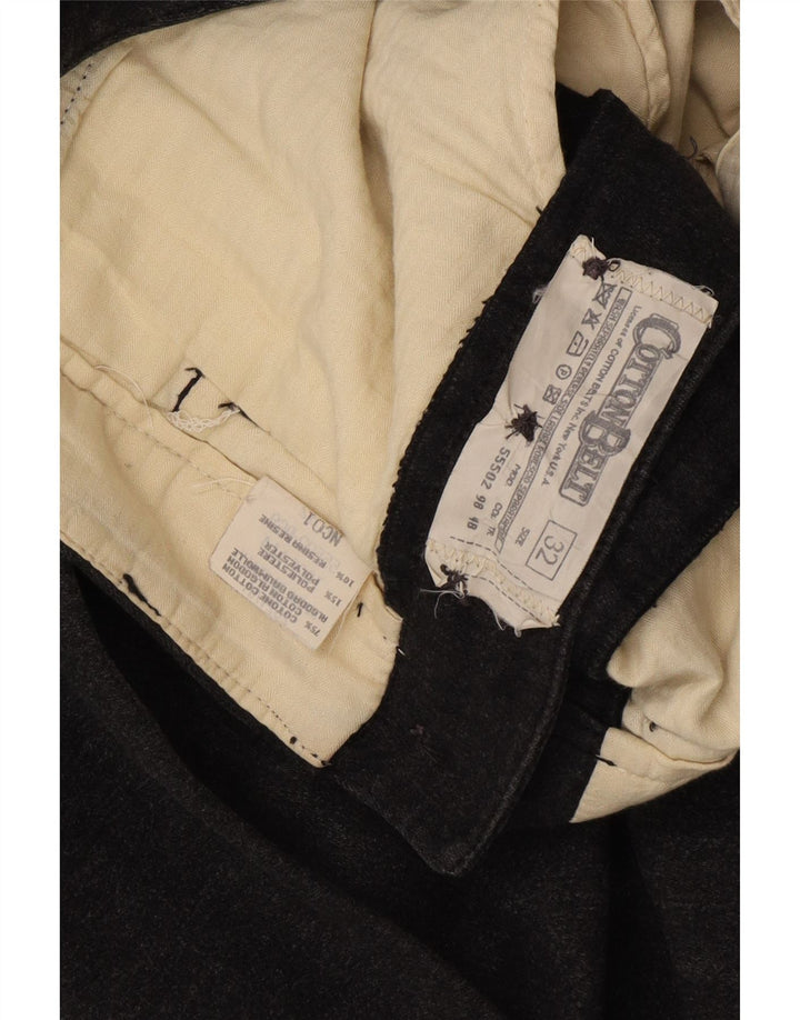 COTTON BELT Mens Straight Chino Trousers W32 L29 Grey Cotton Vintage Cotton Belt and Second-Hand Cotton Belt from Messina Hembry 