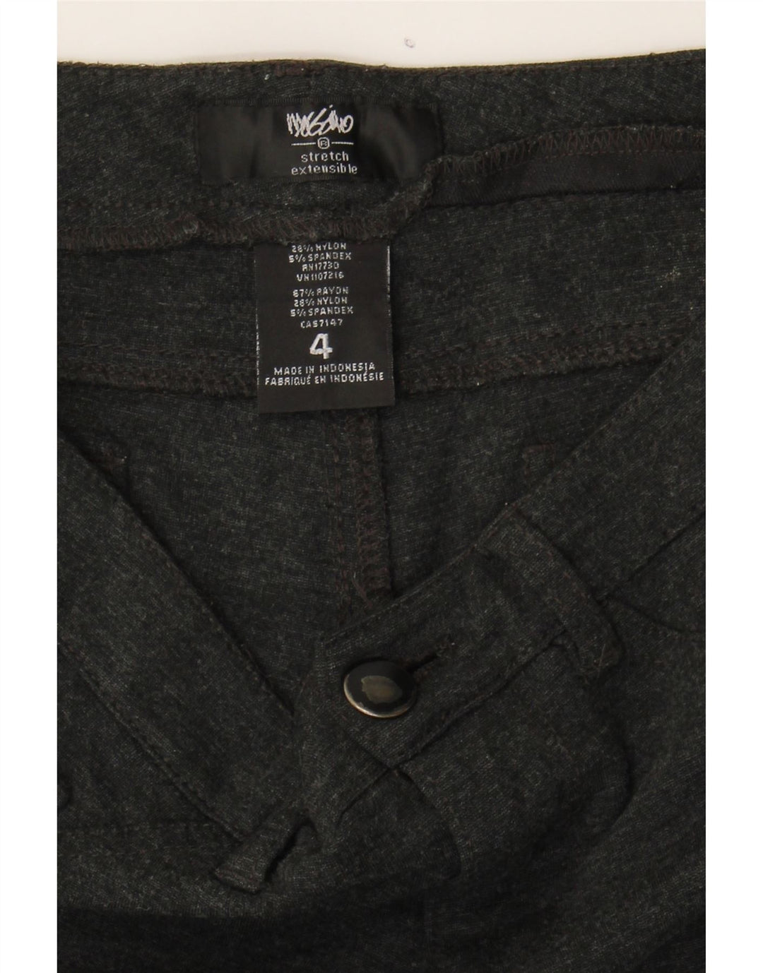 MOSSIMO Womens Stretch Skinny Casual Trousers US 4 Small W27 L26 Grey Vintage Mossimo and Second-Hand Mossimo from Messina Hembry 