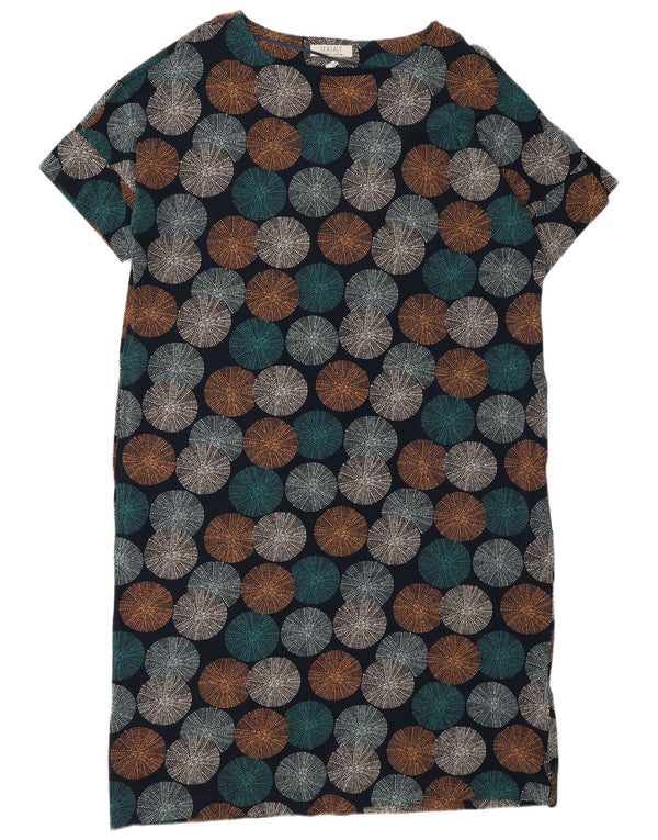 Vestido feminino Seasalt UK 20 2XL algodão geométrico azul marinho