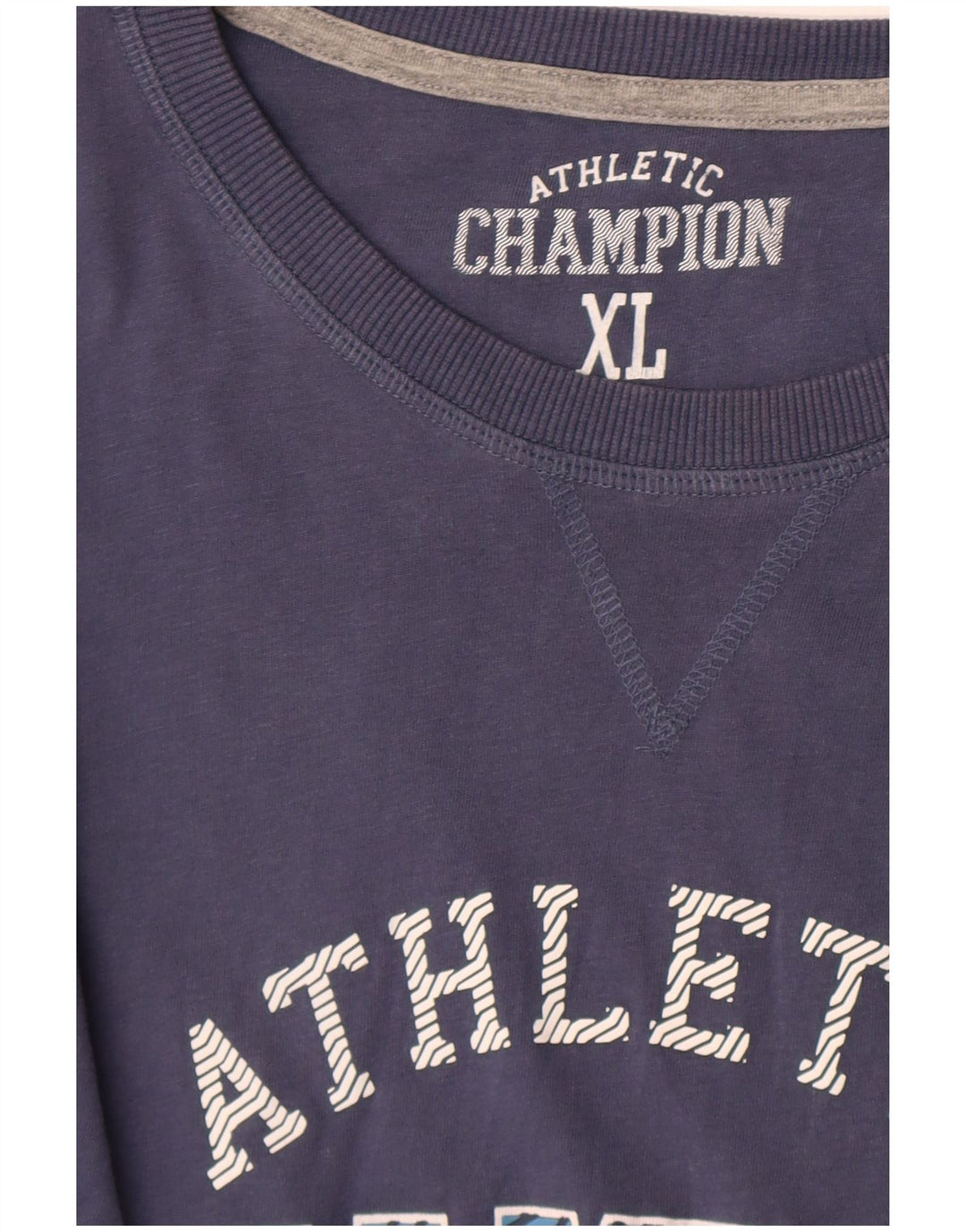 Campeão Mens Gráfico Top Manga Longa XL Azul