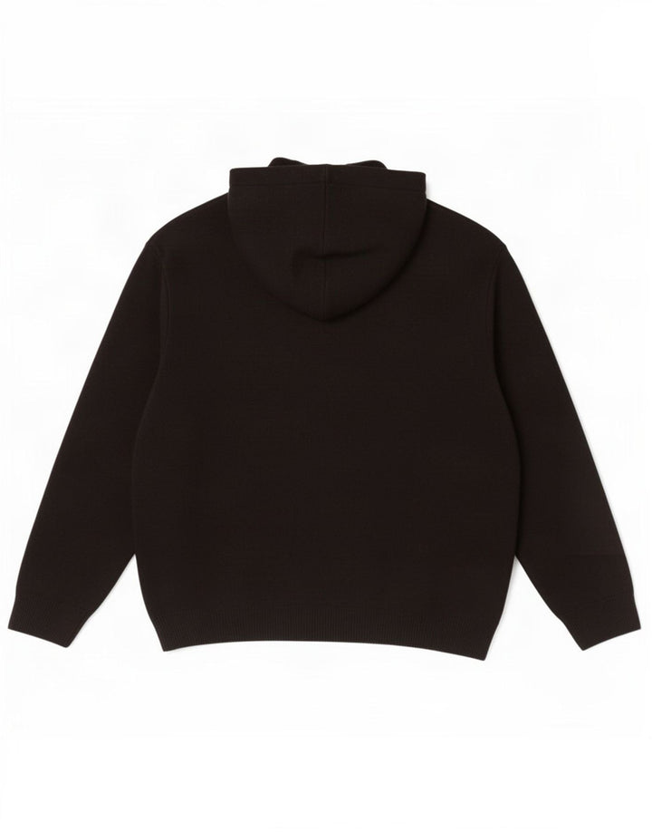 Zara Suéter masculino com capuz e viscose preta média