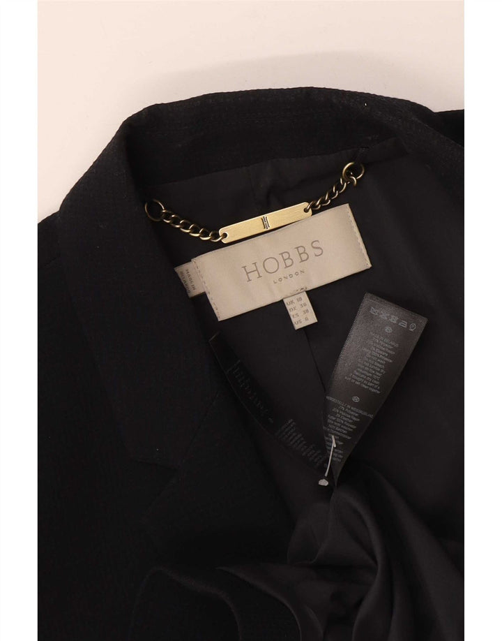 Hobbs jaqueta blazer feminina de 1 botão Reino Unido 10 pequeno poliéster azul marinho