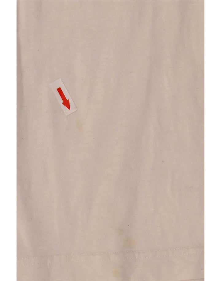 Camisa pólo gráfica masculina Sergio Tacchini algodão branco médio