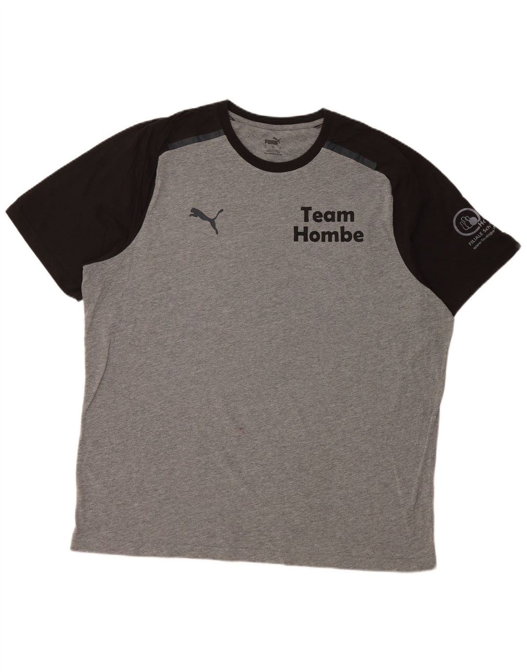 Camiseta gráfica masculina PUMA Top XL cinza colorblock