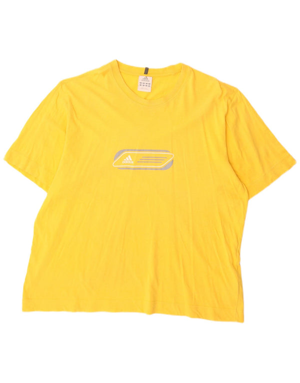 Camiseta masculina Adidas Top 2XL algodão amarelo