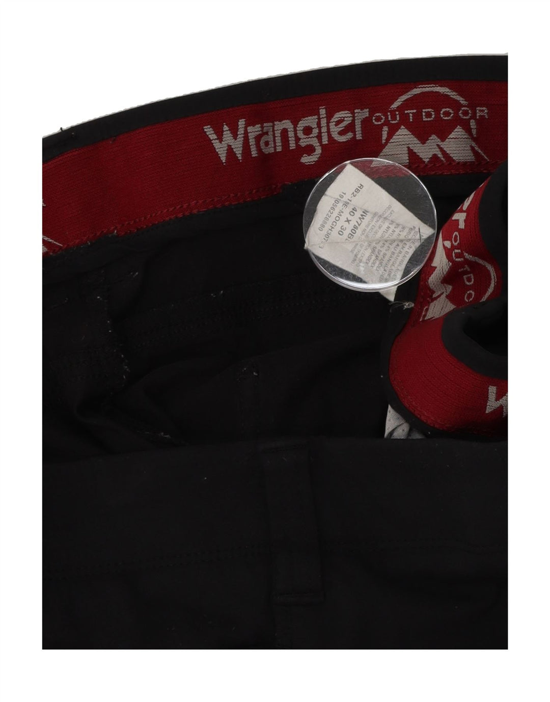WRANGLER Mens Outdoor Straight Cargo Trousers W40 L30 Black Nylon Vintage Wrangler and Second-Hand Wrangler from Messina Hembry 
