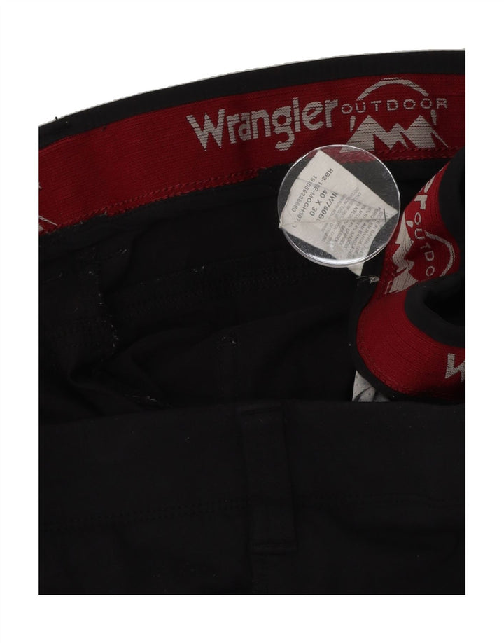WRANGLER Mens Outdoor Straight Cargo Trousers W40 L30 Black Nylon Vintage Wrangler and Second-Hand Wrangler from Messina Hembry 
