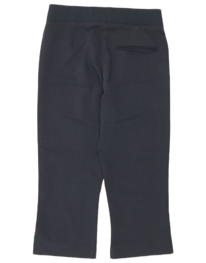 Calça capri feminina Zara pequena W26 L19 azul marinho viscose