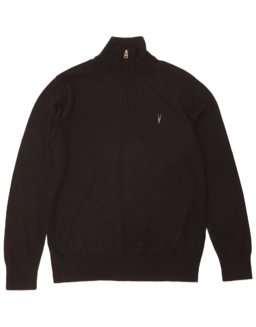 Suéter masculino All Saints com zíper e gola média preto