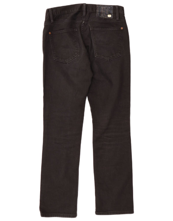 Jeans retos femininos Ralph Lauren W30 L30 algodão preto