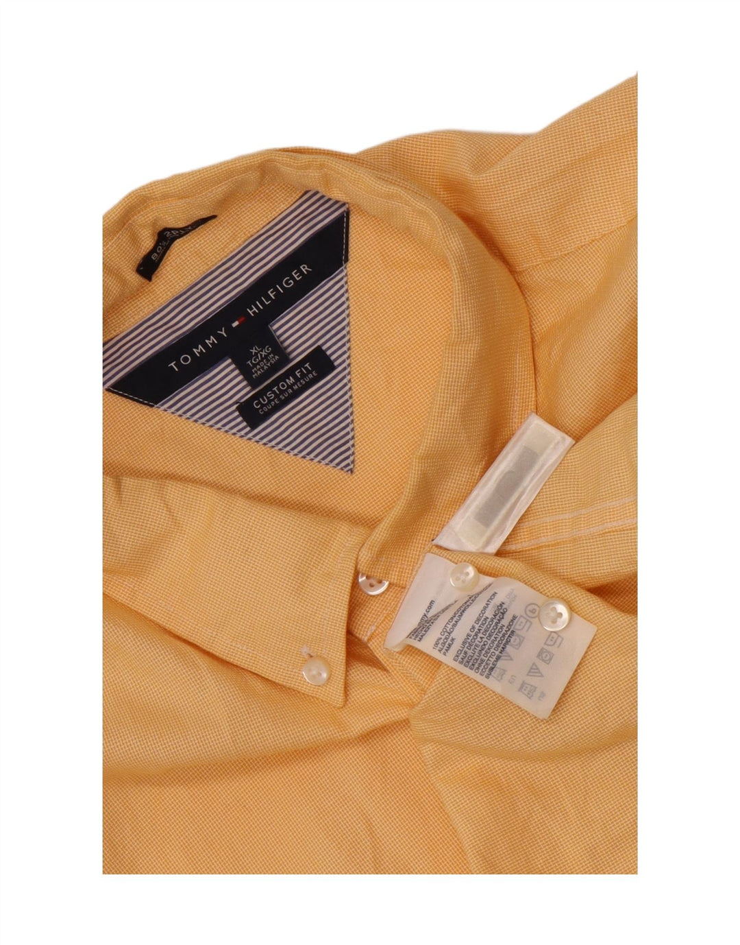 Camisa masculina Tommy Hilfiger Custom Fit XL amarela