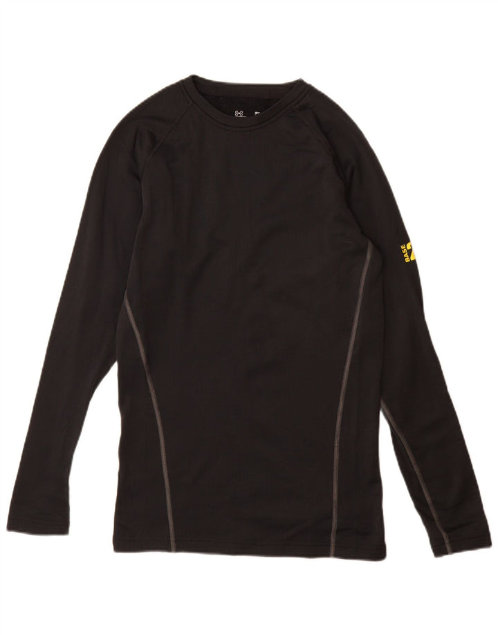 Under Armour Feminino Cold Gear Top Manga Longa Reino Unido 10 Pequeno Poliéster Preto