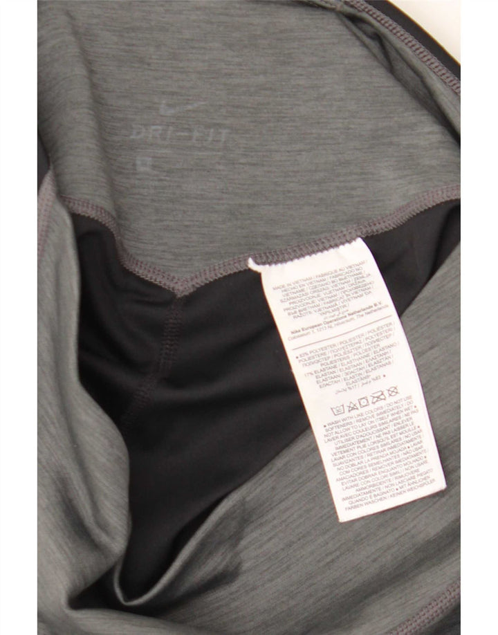 Leggings Nike Dri Fit para mulher UK 12 cinza médio colorblock poliéster