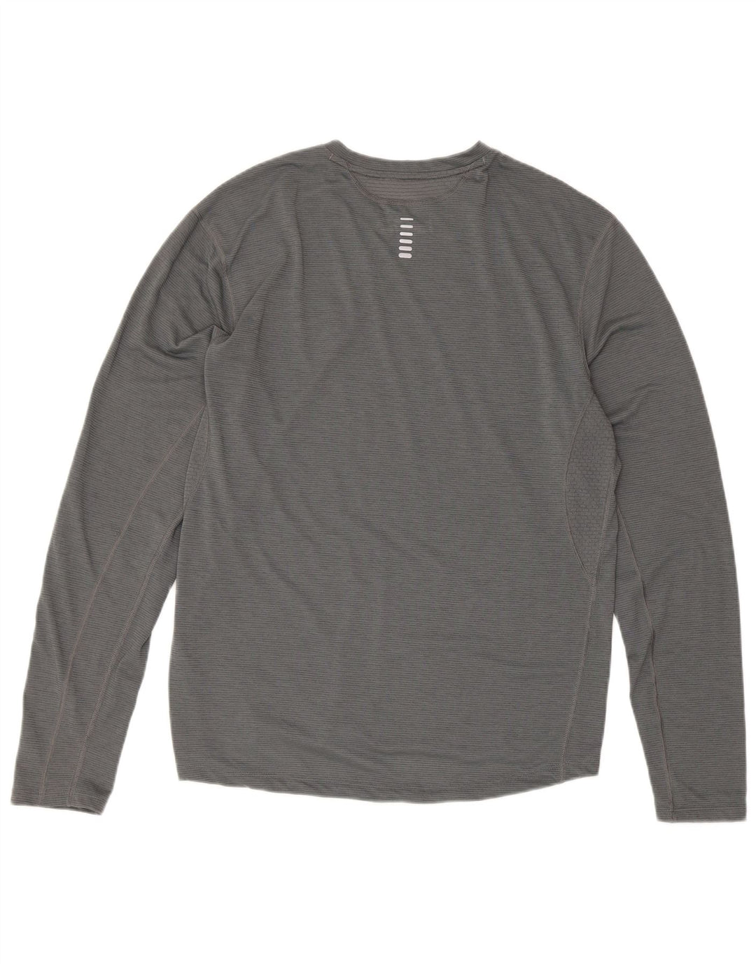 Under Armour Mens Fitted Running Top Manga Longa Grande Cinza Esportes