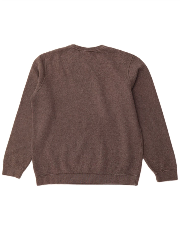 NIKE Mens Moletom Jumper Grande Algodão Cinza