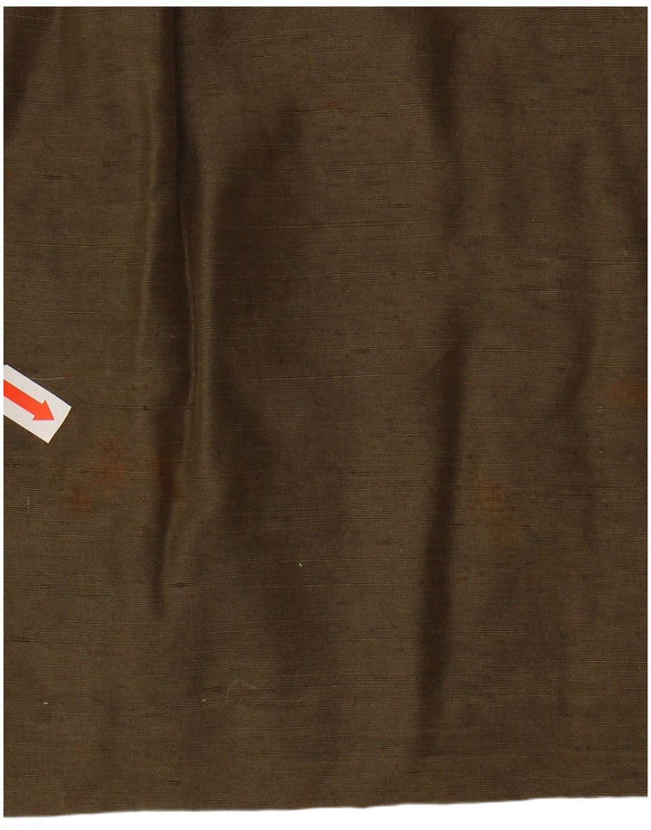 Mini saia feminina vintage de cintura alta média W24 cáqui