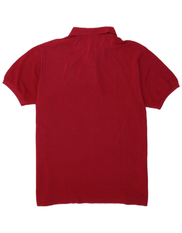Camisa polo masculina Lacoste tamanho 6 XL algodão vermelho