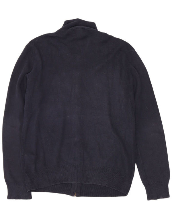 Suéter cardigã masculino Polo Ralph Lauren 15-16 anos XL azul marinho algodão