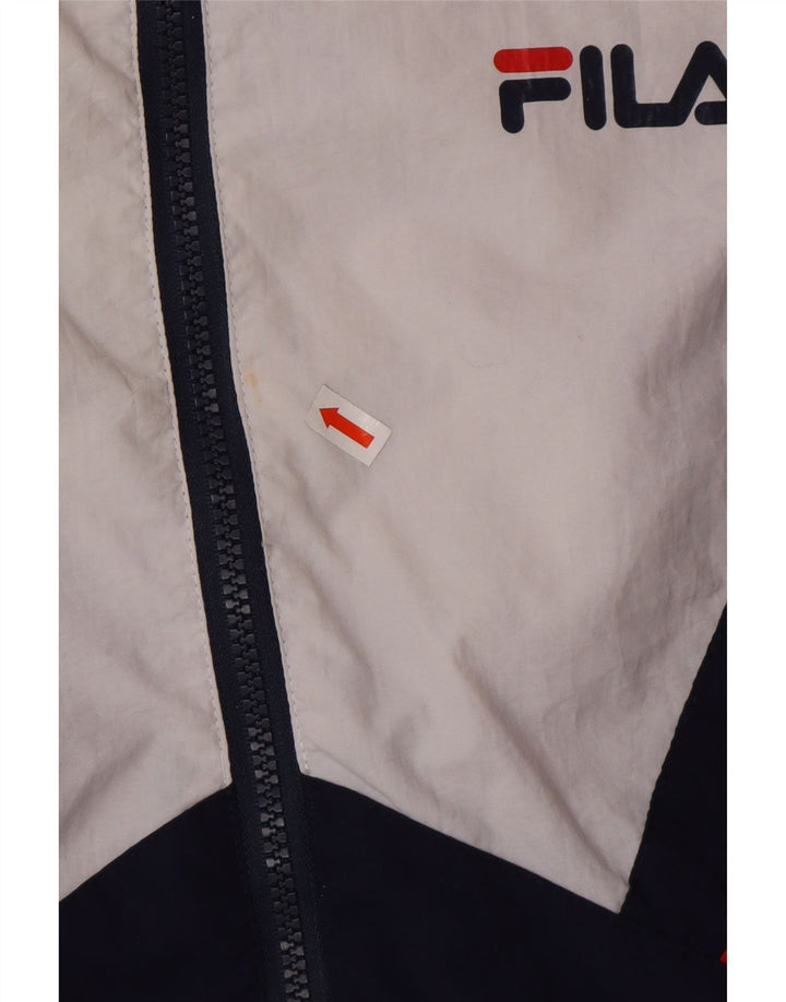 Jaqueta feminina FILA Oversized Tracksuit UK 6 XS azul marinho colorblock