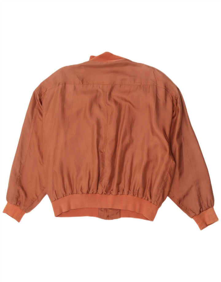 Jaqueta bomber masculina vintage UK 38 seda rosa média