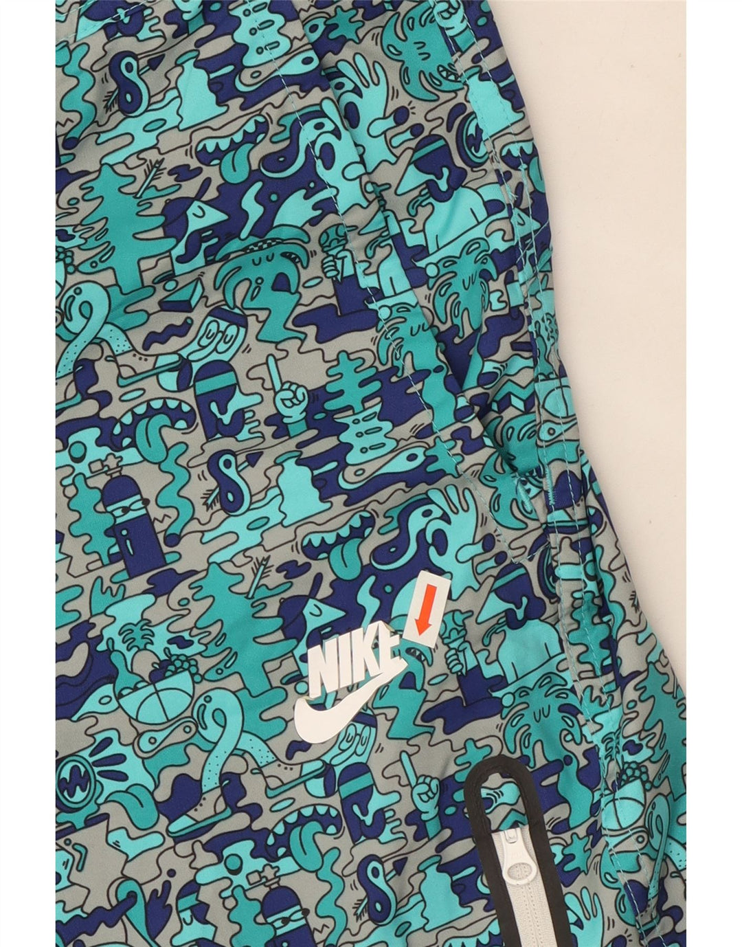 Nike Mens Graphic Cargo Shorts W34 Grande Turquesa Colourblock Poliéster
