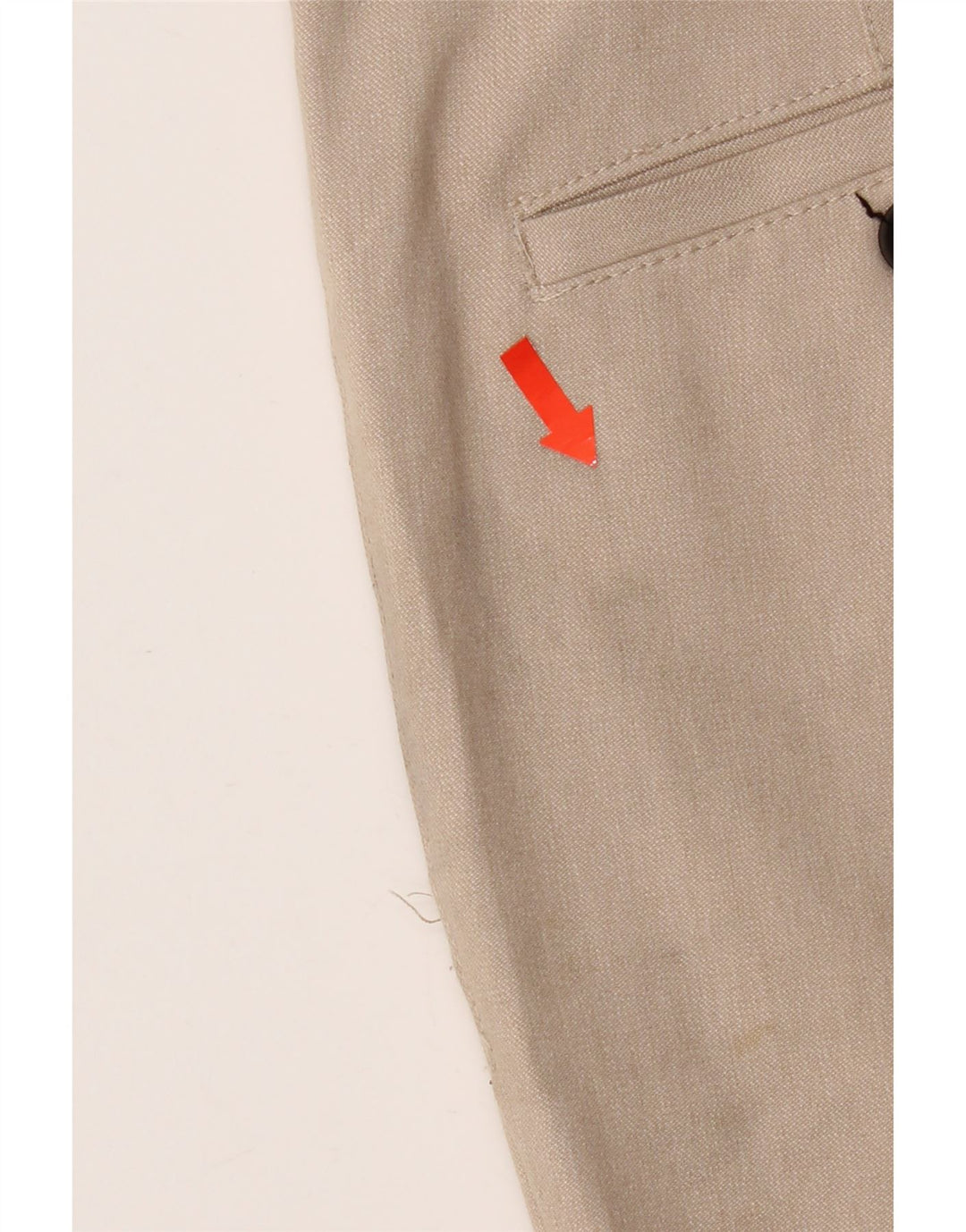 Zara Mens Slim Chino Calças EU 38 Pequeno W30 L28 Poliéster Bege