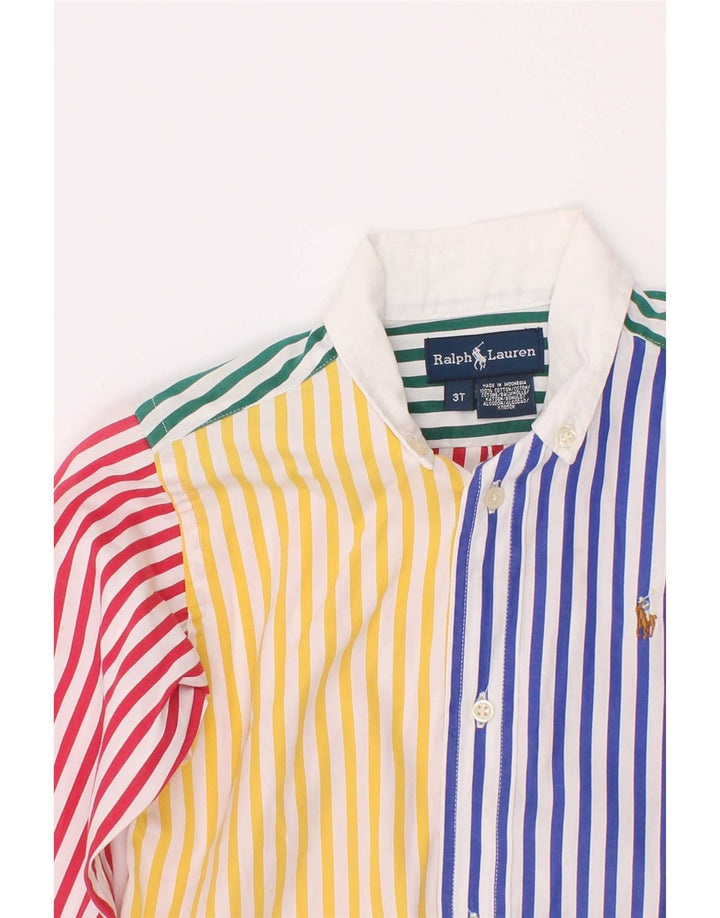 Ralph Lauren Camisa masculina 2-3 anos algodão listrado multicolorido