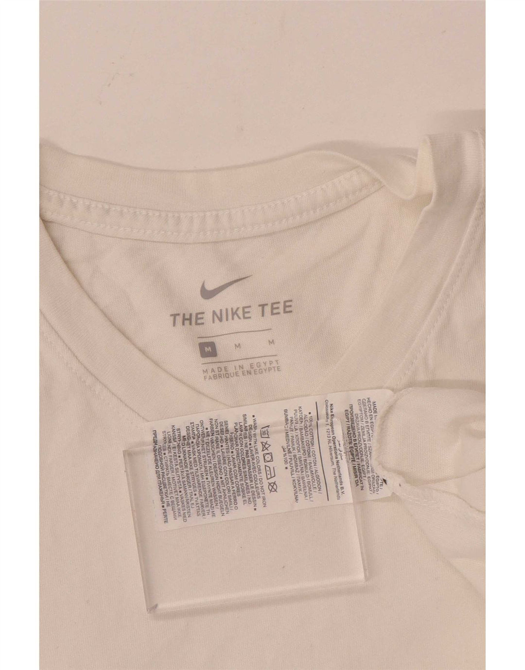 Nike Mens Camiseta Top Médio Algodão Branco