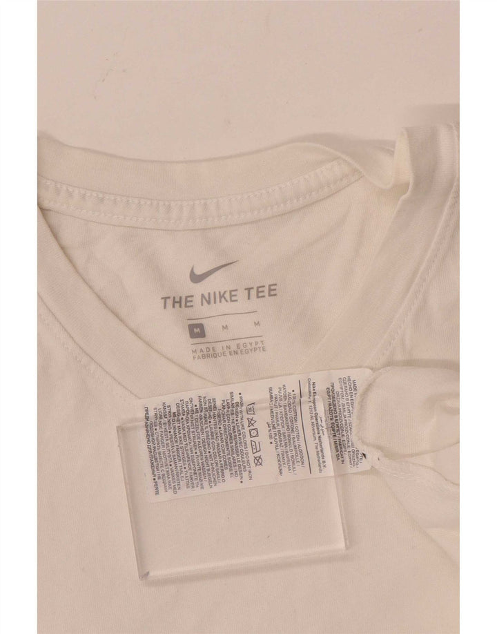 Nike Mens Camiseta Top Médio Algodão Branco