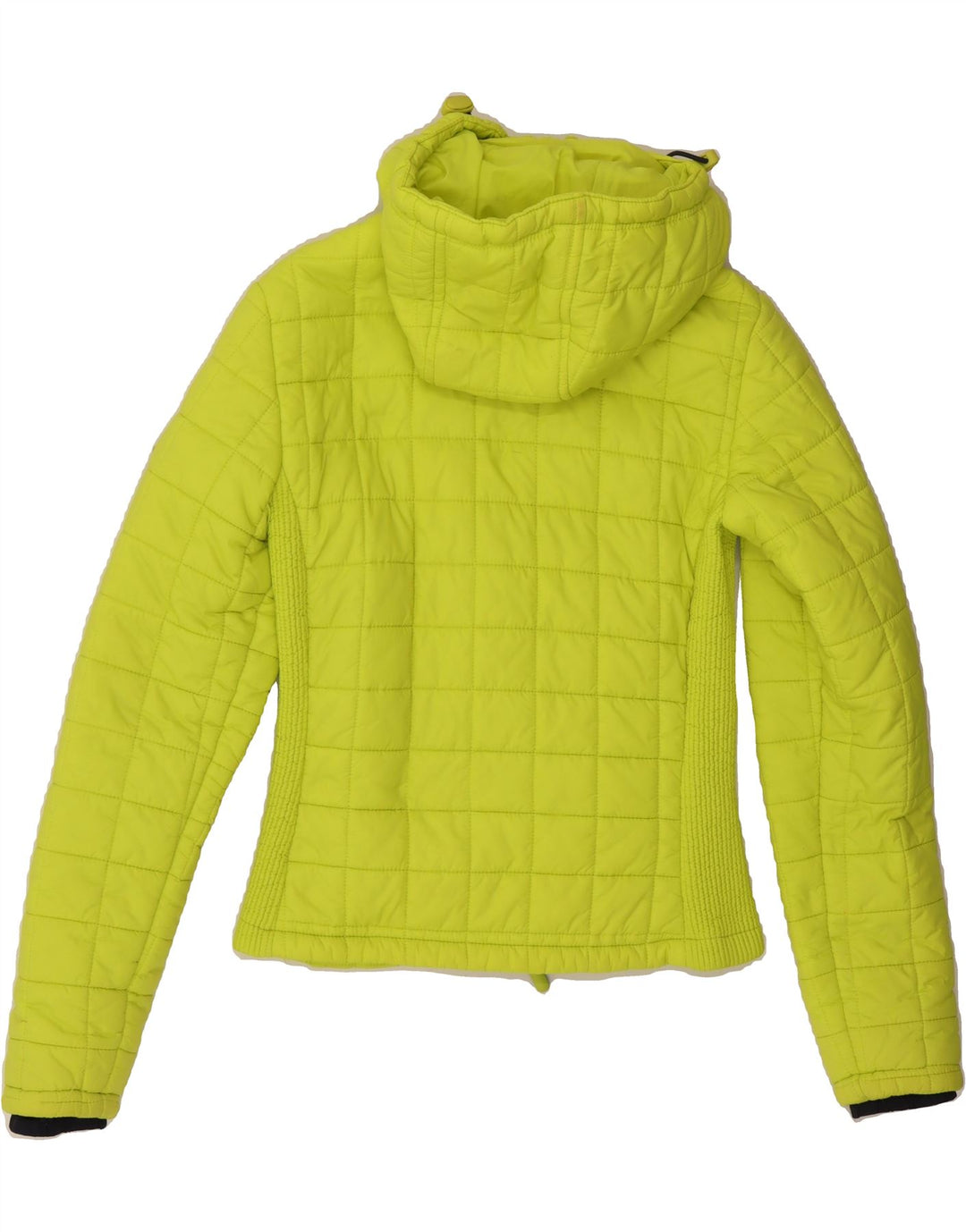 SUPERDRY Womens Hooded Padded Jacket UK 6 XS Yellow Nylon Vintage Superdry and Second-Hand Superdry from Messina Hembry 