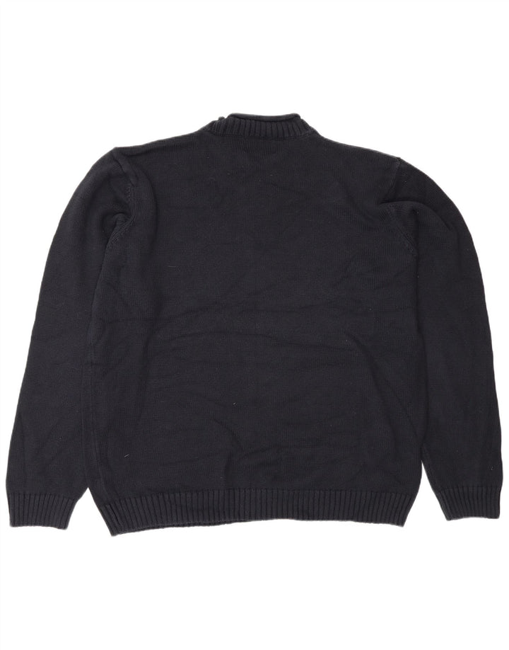 Suéter masculino Marks & Spencer Blue Harbor com gola tartaruga 2XL azul marinho