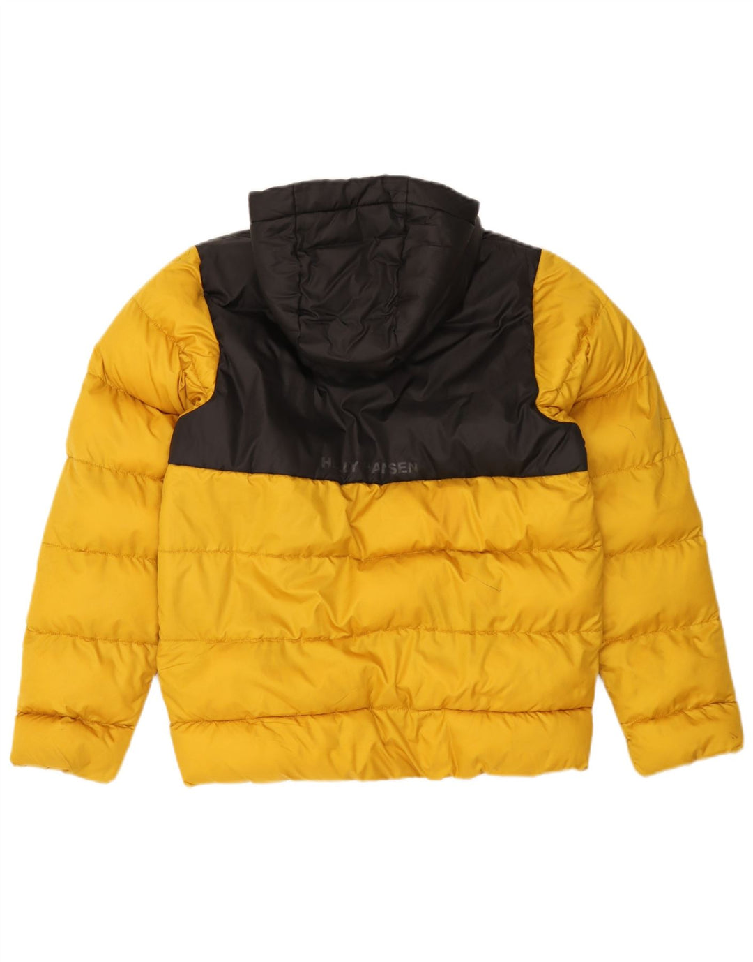 Jaqueta acolchoada com capuz Helly Hansen Boys 13-14 anos amarelo colorblock