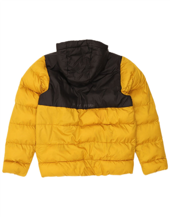 Jaqueta acolchoada com capuz Helly Hansen Boys 13-14 anos amarelo colorblock