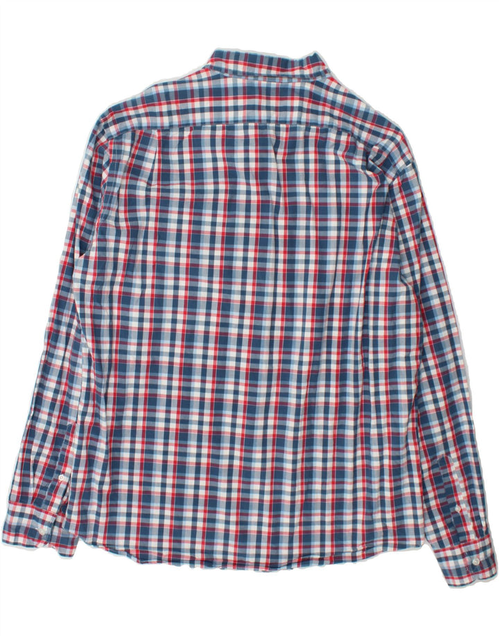 J. CREW Mens Flex Slim Fit Shirt XL Blue Check Cotton Vintage J. Crew and Second-Hand J. Crew from Messina Hembry 