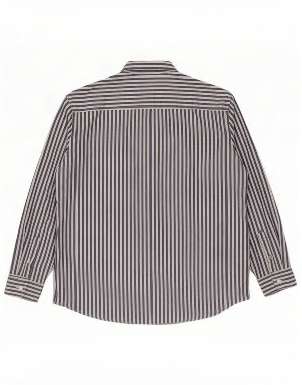 Camisa masculina relaxada Levi's grande algodão listrado azul