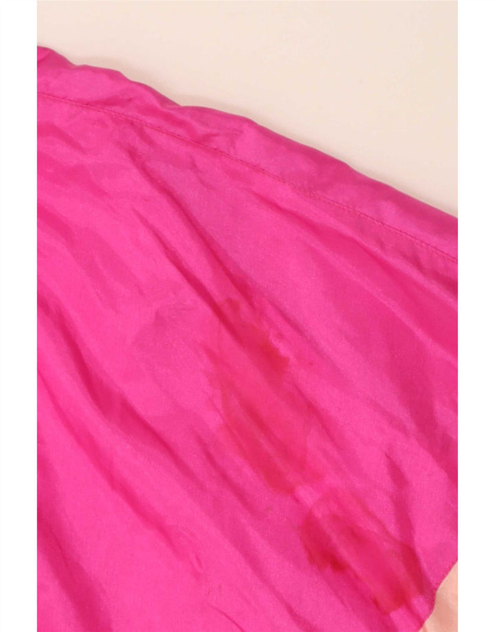 Jaqueta feminina vintage UK 16 grande bloco colorido multicolorido