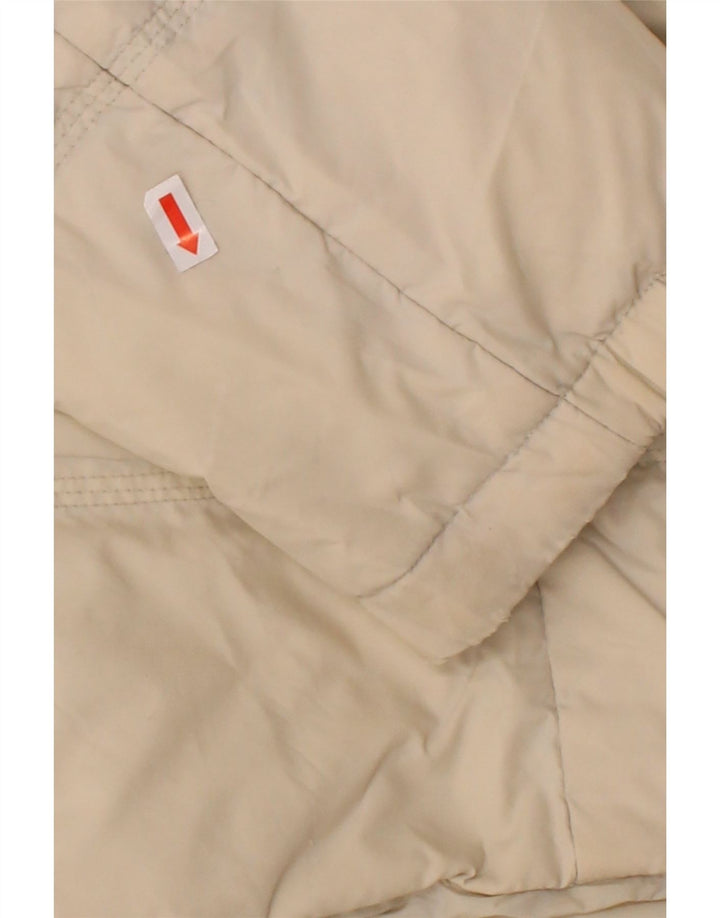 Jaqueta acolchoada com capuz masculina DIESEL UK 38 médio off white poliamida