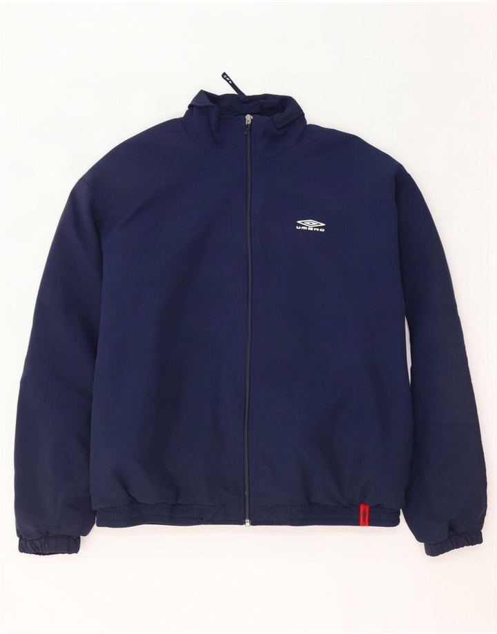 Jaqueta masculina de agasalho Umbro, grande, azul marinho, poliéster Colourblock
