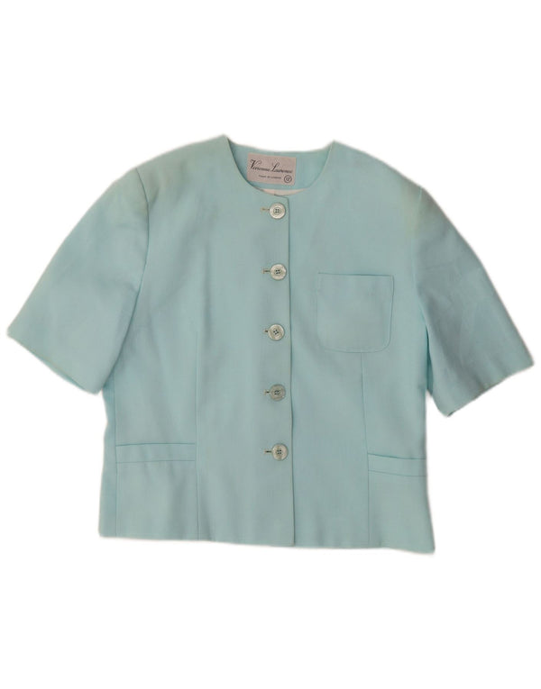 VIVIENNE LAURENCE Jaqueta blazer feminina de 5 botões Reino Unido 12 azul médio