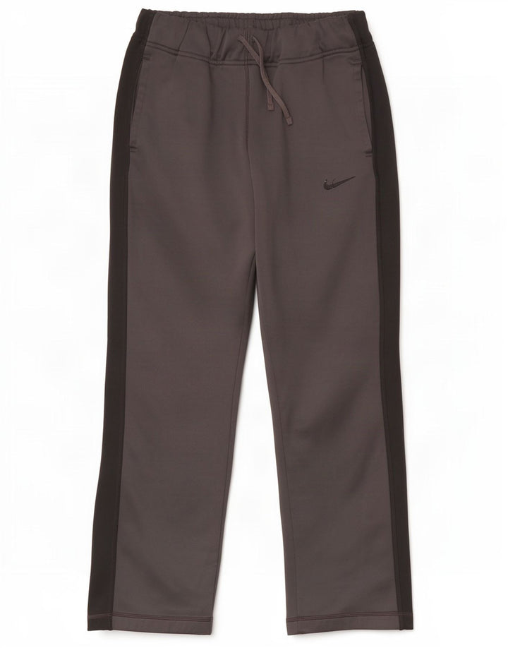 Calça de treino masculina Nike Therma-Fit pequena cinza colorblock poliéster