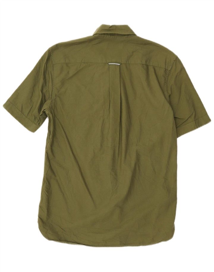 Camisa masculina de manga curta Fred Perry XS verde algodão
