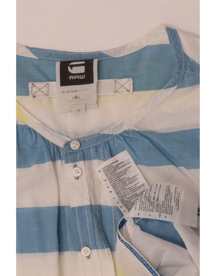 Camisa feminina transparente G-Star UK 14 listrada média multicolorida