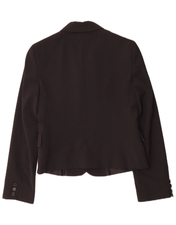 Jaqueta blazer feminina de 3 botões BENETTON IT 44 poliéster preto médio