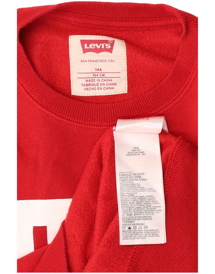 Moletom gráfico LEVI'S Boys 13-14 anos algodão vermelho