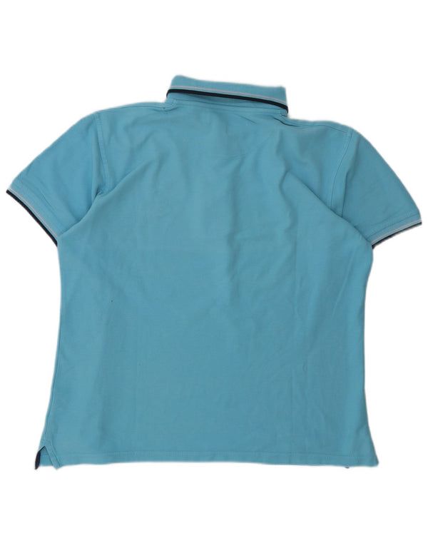 Camisa polo masculina Pierre Cardin XL azul algodão