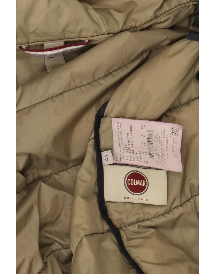Jaqueta acolchoada com capuz feminino Colmar IT 44 médio azul marinho poliamida