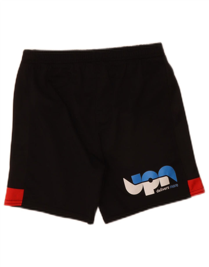 Shorts esportivos gráficos Umbro para meninos 7-8 anos pequeno preto colorblock poliéster