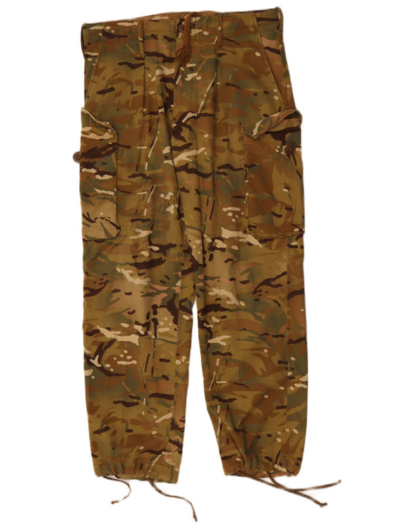 Calça cargo masculina VINTAGE reta W34 L29 algodão camuflado cáqui