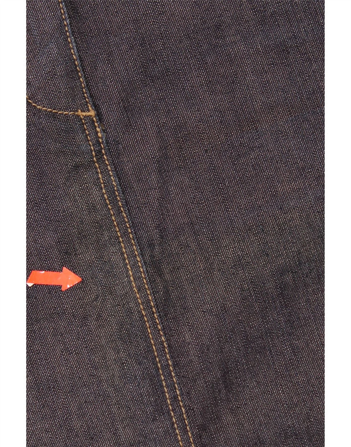 Saia jeans feminina Gant EU 36 pequena W28 algodão preto